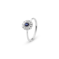 Anello Bliss Donna Bl girasole in Oro bianco Zaffiro 0.21 Ct 20109815 - 20109815